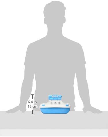 Green Toys Ferry Boat, Blue/White 4C - Pretend Play, Motor Skills, Kids Bath Toy Floating Vehicle. No BPA, phthalates, PVC. Dishwasher Safe, Recycled Plastic, Made in USA.