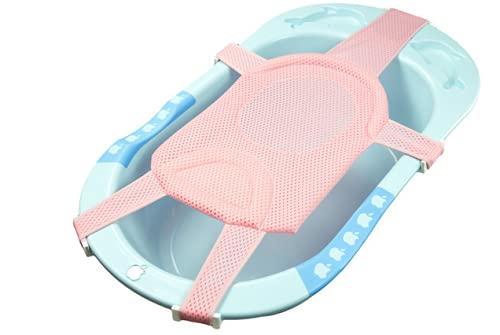 Baby Bath Tub Anti-Slip Infant Bath Cushion Lounger Insert for Infant Bath Newborn Shower Mesh Baby Bath Tub for Baby Toddler Baby Shower Bathtub Sit Up Infant Bathtub Mat Baby Bath Support Lounger