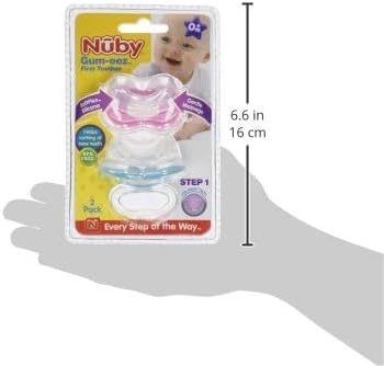 Nuby 2-Pack Gum-EEZ Pacifier Teethers, Colors May Vary