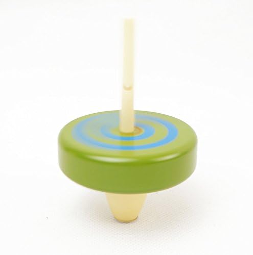 FQStech Wooden Spinning Top Gyroscope peg-top with Handle and Pull String Wire,can Last Long time, Color Random