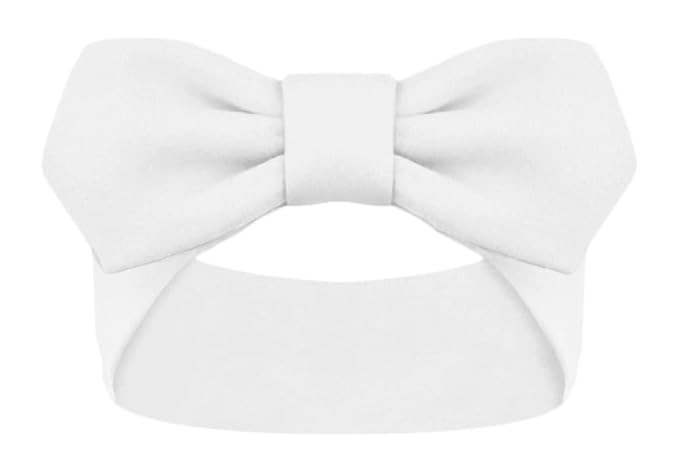 Creative Knitwear Loyola Maryland Greyhounds Infant Girls White Solid Hair Knot Headband Embroidered Logo - Size Newborn - 4T