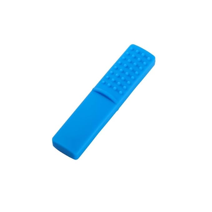 Chewy Oral Tubes Tough Bar for People with ADHD, Autism, Biting Needs,Sensory Chew Toy,Oral Motor Chewy Teether Made from Food Grade Silicone for People with Aggressive Biting Habits (Blue)