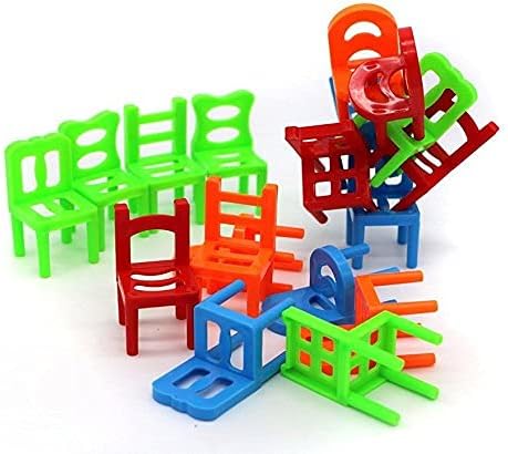 Jenilily Stacking Chairs Game Family Board Balancing Toys Games for Kids (18 Chairs Toys Set)