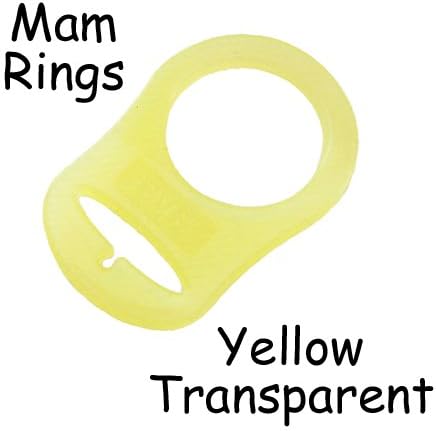 10 MAM Ring Button Style Pacifier Adapter (Yellow)