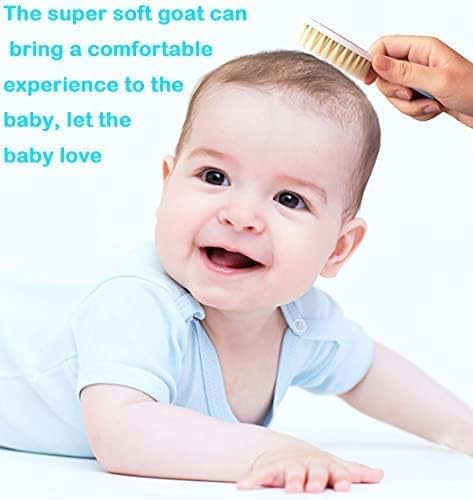 Baby Hair Brush and Comb Set, Baby Brush with Soft Natural Bristles