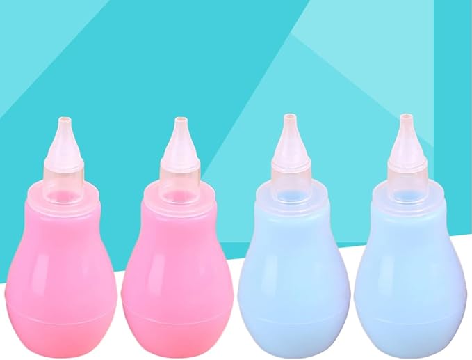 ibasenice 4-Pack with Soft Spout for Mucus Removal and Congestion Relief Portable Cleaner for Newborns and Infants