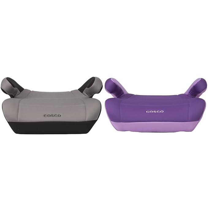 Cosco Topside Backless and Topside Booster Car Seats, Leo and Grape, 40-100 lbs, 43-57 in