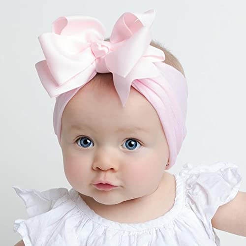 Yxiang 20pcs Baby Headbands with 6" Big Elastics Nylon Ribbon Bows Hair Accessories for Newborns, Infants, Toddlers, Kids