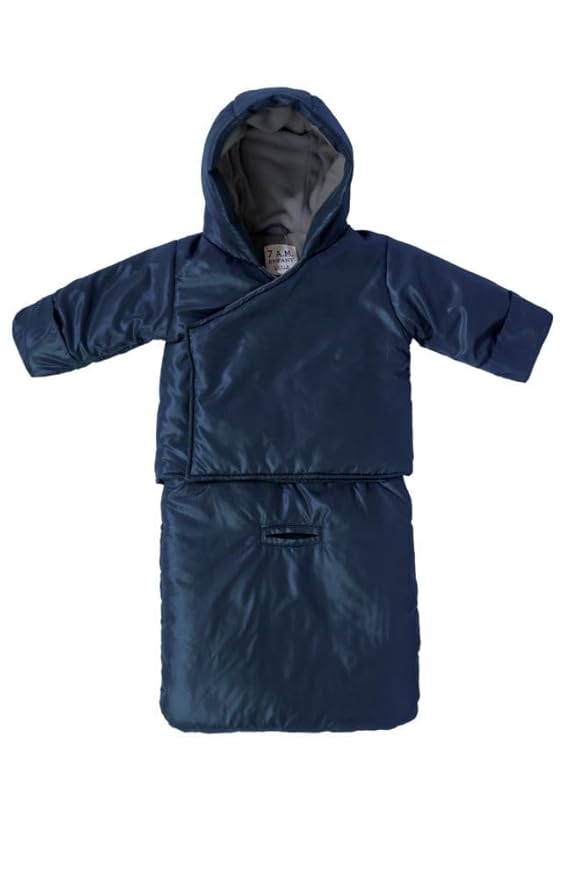 7AM Enfant BagOcoat Jumpsuit Sacs, Midnight Blue, Small