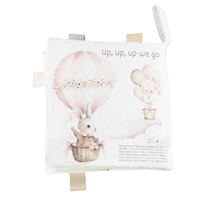Easter Baby Sensory Book – Crinkle Bunny Cloth Book with Taggies for Infants 0-12 Months – Peek-a-Boo Egg Hunt Toy with Textures – Soft Springtime Gift 6x6 in (Easter)