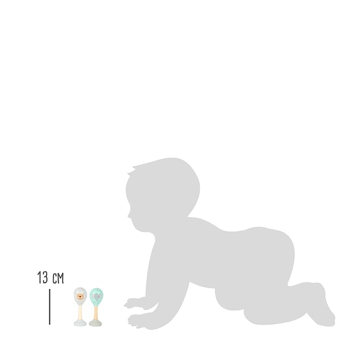 Small Foot 11886 Music Rattles, in Soft Pastel Colours and a Child-Friendly Design, for Babies and Infants Toys