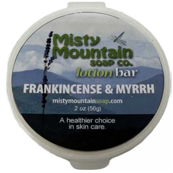 Frankincense & Myrrh - 2 Ounce Lotion Bar - Made with Natural Oils and Butters by Misty Mountain Soap Co.