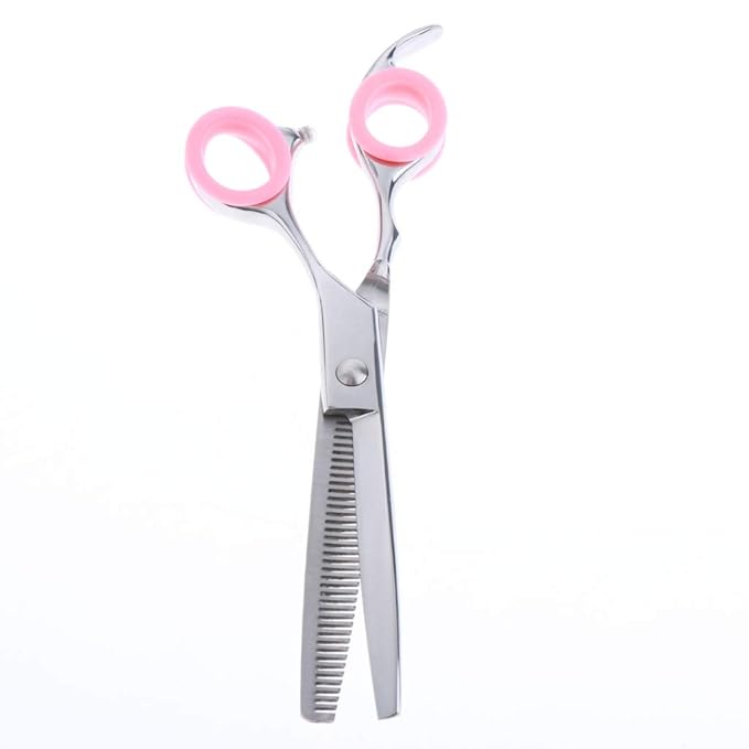 menolana 10 Packs Silicone Thumb Ring Finger Insert Grips Set For Grooming Scissors - Pink