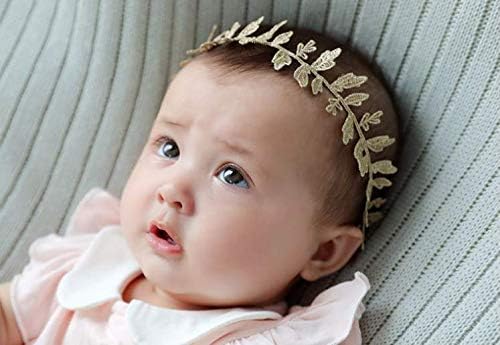 Zapire 4pcs Lace Bows Baby Headbands for Baby Girl Headbands Hair Accessories - Soft Elastic Flower Bows Hair Band