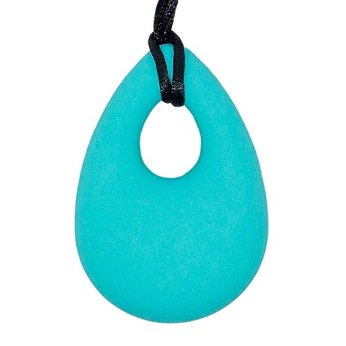 Chewie Teardrop Pendant - Pack of 3 - Turquoise - Chewy for ADHD, Autism, Oral Motor Skills, Teething, Biting