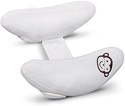 Inchant Adjustable Toddler Headrest & Neck Support, Banana Shape Travel Pillow,Best Headrest for Car Seat,Pushchair, White