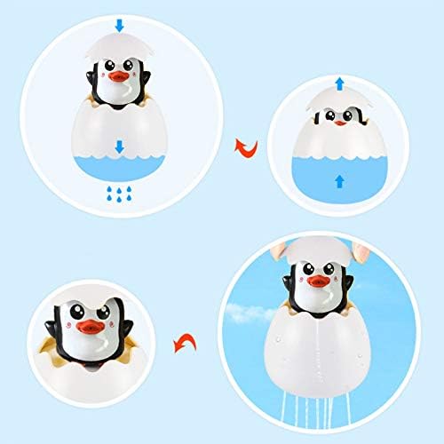 Happy & Sweet Baby Gift Set - Bamboo Viscose Hooded Penguin Bath Towel, Mitt Washcloth, and Squirt Bath Toy for Boys and Girls - Gray - Bonus eBook Included