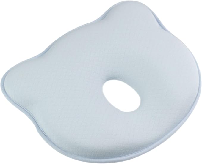 Gooyule Memory Foam Pillow, Breathable Ergonomic Pillows with Soft Cover, Machine Washable Head Support Small Pillow Cute Shape Pillows Gifts for Napping and Sleeping,Car Seat (Light Blue)