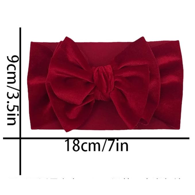 Love Heart Bow Headband for Baby Girls Valentines Hair Band Hair Accessories for Toddler TSFD23 (Red Velvet, One Size)