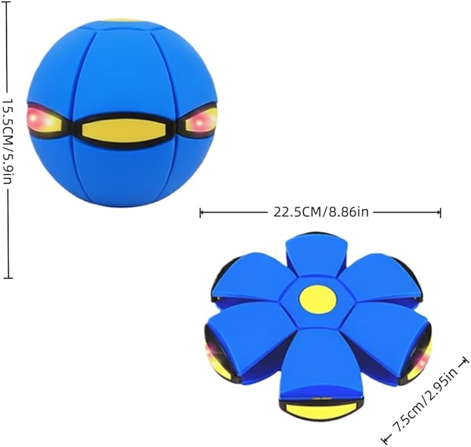 Magic Ball, Magic Metaball, Children Bouncing Ball, Parent-Child Interaction, Dual Form Freely Switchable, with 6 Light for Kid