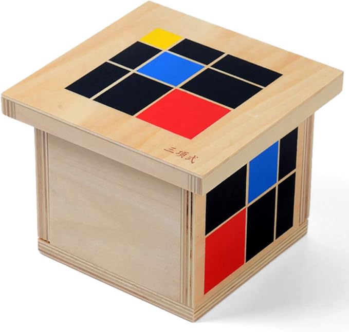 Montessori Trinomial Cube Montessori Math Toys Sensorial Materials for Toddlers Kids