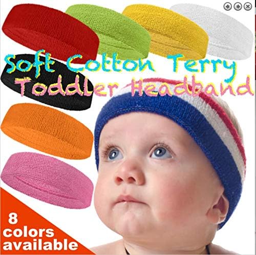 COUVER Baby Infant Terry Solid Color Headband/Terry Cloth Head Band - 4 Pieces