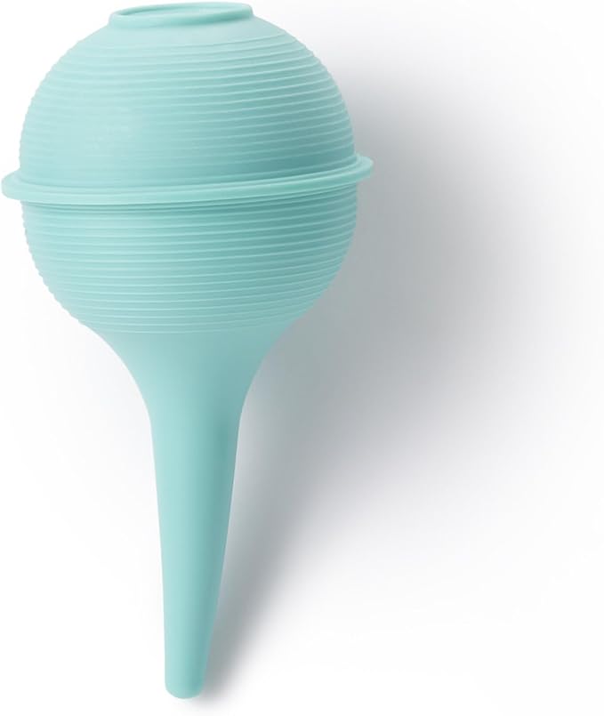 Comfort Axis Baby Nasal Aspirator and Ear Wax Bulb Syringe, Green, 3 Oz, Pack of 2