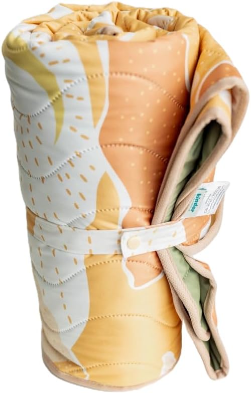 Kinder Cloth Diaper Co Adventure Play Mat - Machine Washable, Reversible, Water-Resistant, Quilted Blanket