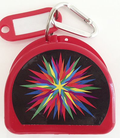 Mouth Guard, Retainer, Pacifier Case Clips On - Star