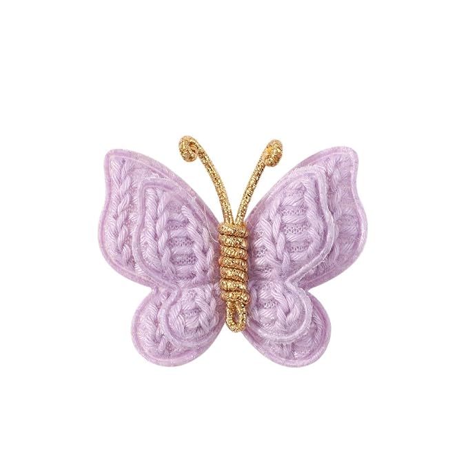 2 Pcs Butterfly Hair Bow Girl, Kid's Cute Hair Clips Barrettes Accessories for Infants Toddlers Baby Kids Fine Hair (Purple)