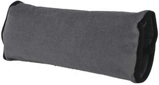 Kids Seatbelt Pillow 2 Packs, Universal Car Seat Belt Pillow Seatbelt Protector Soft Cushion Shoulder Covers Pad Headrest Neck Support Kids for Children and Adult (Beige+Gray)