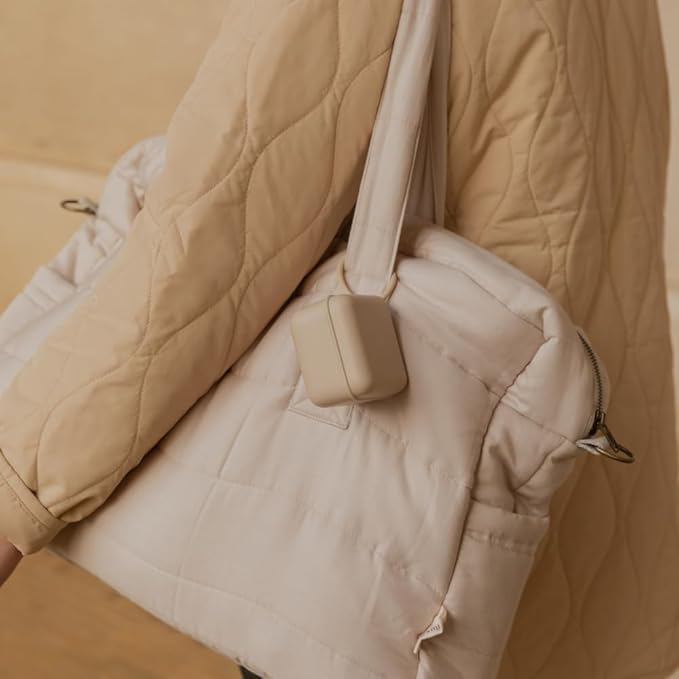 BIBS Pacifier Box with Loop for Storing & Carrying Soothers | 100% BPA Free Material | Designed & Made in Denmark | Ivory