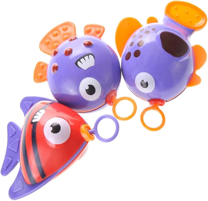 Realistic Hook and Reel Fishing Toy for Bathtub | Baby Bath Toy Set | Pool Playset With a Rod, 3 Fishes & a Ducky for Kids Ages 3+