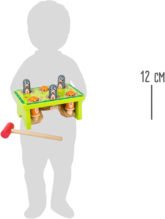 Small Foot Mole 11162 Knock Bench 100% Certified Wood Robust Hammer Game from 18 Months