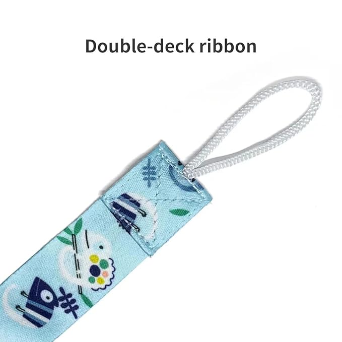PandaEar 5 Pack Silicone Pacifier Clips for Boys and Girls Newborn