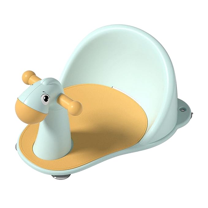 TOOYFUL Cartoon Animal Infants Bath Tub Chair Sit up Bathing Seat for Newborn Kids 6-18 Months Shower Accessories, Blue
