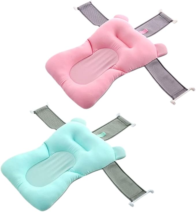 Naisicore Baby Bath Cushion, 52cm/20.5inch Breathable Baby Bath Support Pillow, Baby Sink Bath Pillow, Nonslip Floating Bathing Tub Seat for 0-12 Months Babies(Blue)
