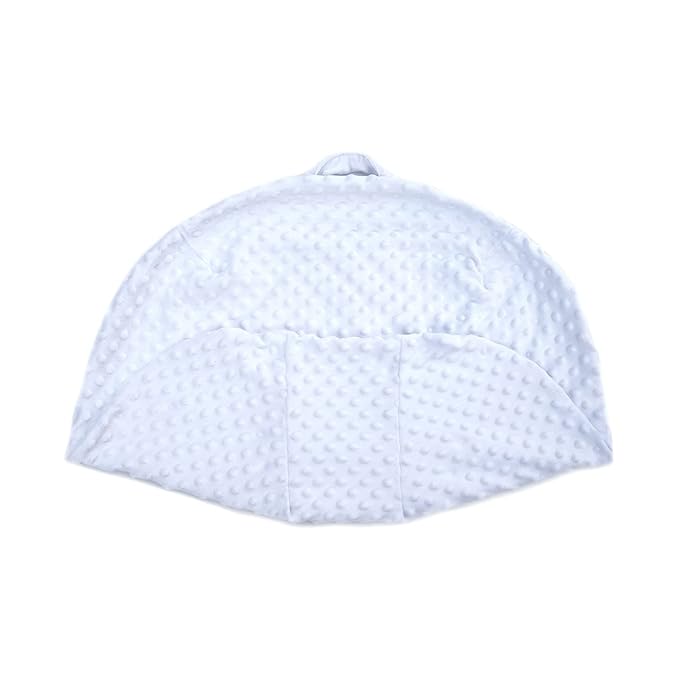 KiddyKlouds Baby Lounger Cover | Newborn Lounger Removable Cover | Highly Water Resistant Minky Fabric (No. 5 - White)