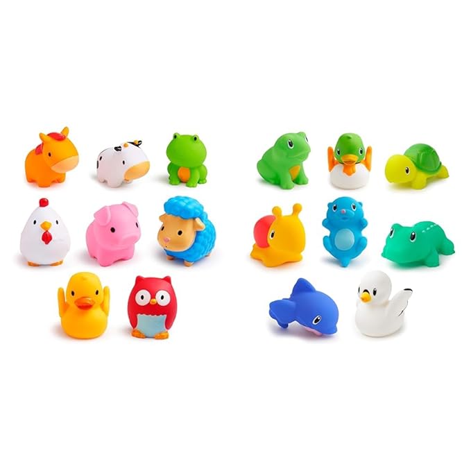 Munchkin® Baby Bath Toy Squirts, Farm™ and Lake™ Animals, 16 Pack