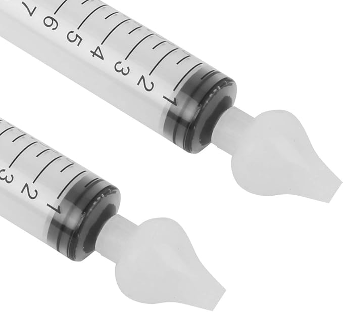 Baby Nasal Aspirator, 2 Box Professional Syringe Baby Nasal Irrigator Infant Nose Cleaner Rinsing Device with Cleanable and Reusable Silicone Nasal Suction Tip