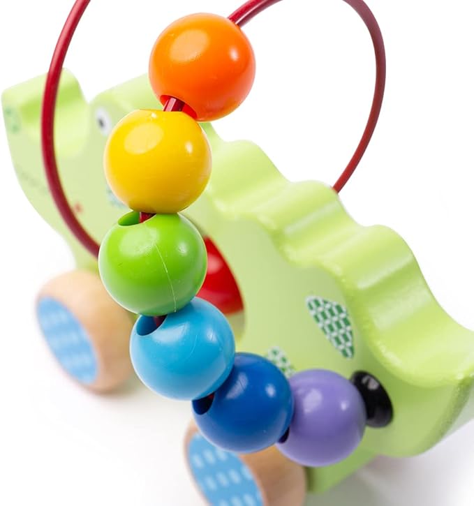 Bigjigs Toys Push Along Crocodile Bead Frame