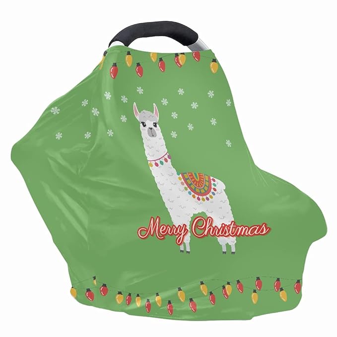 JEOCODY Infant Stroller Cover Green Alpaca Infant Carseat Canopy High Chair Cover Protector Shopping Cart Cover