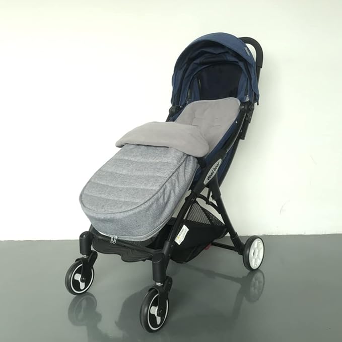 RUIXIA Winter Warm Thick Fleece Baby Stroller Sleeping Bag Detachable Universal Waterproof Toddlers Zipper Closure Windshield Footmuff Newborn Infants Swaddle Blanket Pram Wrap, Grey (BUNBAG10)