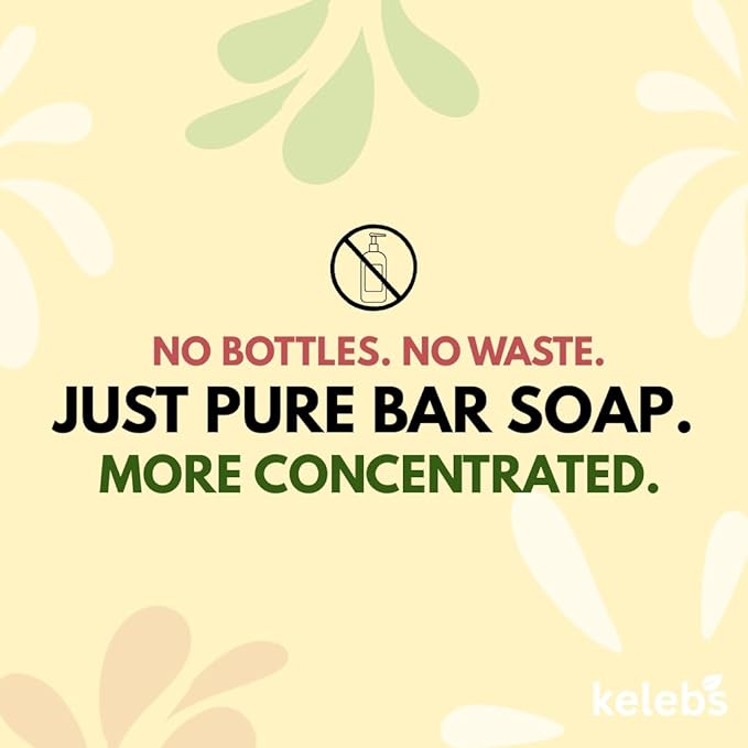 KELEBS Hypoallergenic Kids Soap Bar 5-Pack | Organic & Gentle Chamomile Body Wash for Children | Natural Ingredients | Fun Bath Time