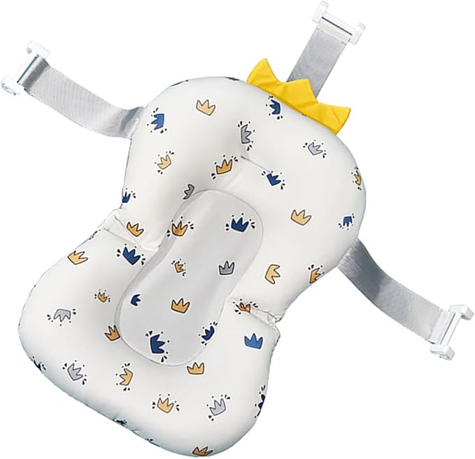 Toyvian Baby Bath Cushion 19.68X11.81 Inch Non-Slip Floating Baby Bathtub Seat Support for Infant Head Neck Back in Sink or Tub for Home and Travel
