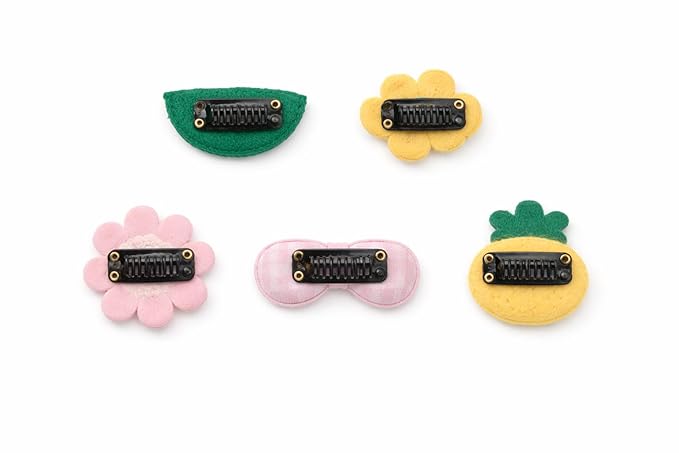 Baby Girl Hair Clips Non Slip for Thin to Thick Hair - No Damage Soft Barrettes for Newborn Infant Toddler - Cute Cartoon Hair Accessories Set (Assorted)