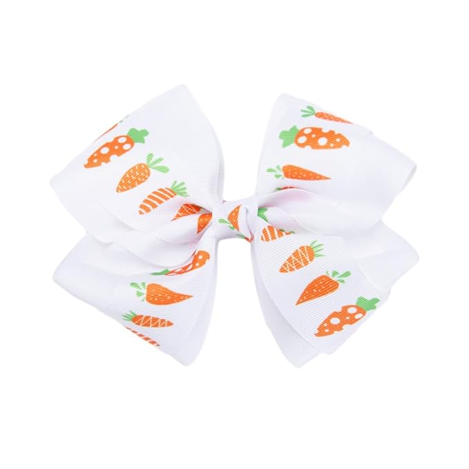 Baby Girls Carrot Hair Clips Pin Easter Bunny HairClips Carrot Hair Barrettes Pin JHE27 (Big Bow)