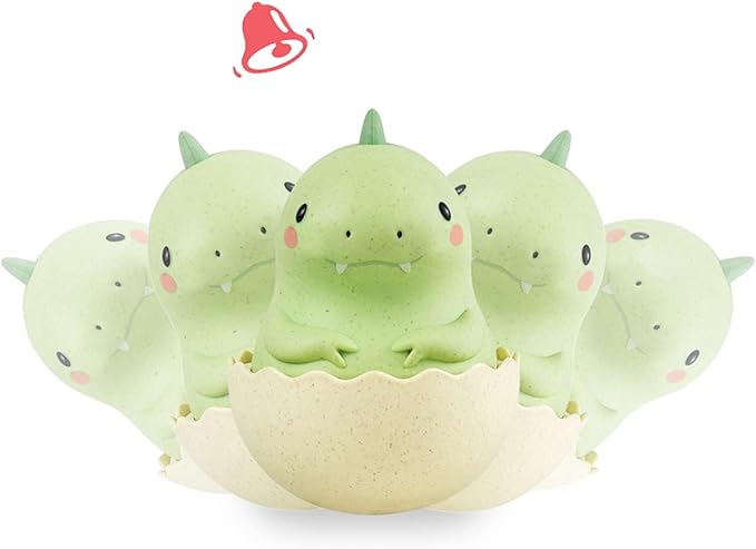 Tiger Tribe: Roly Poly - Dino - Wobbling Tummy Time Toy, Soothing Sensory Play, Gentle Tinkling Sound, Eco Bioplastic, Baby-Infant-Toddler 3mos - 2yrs