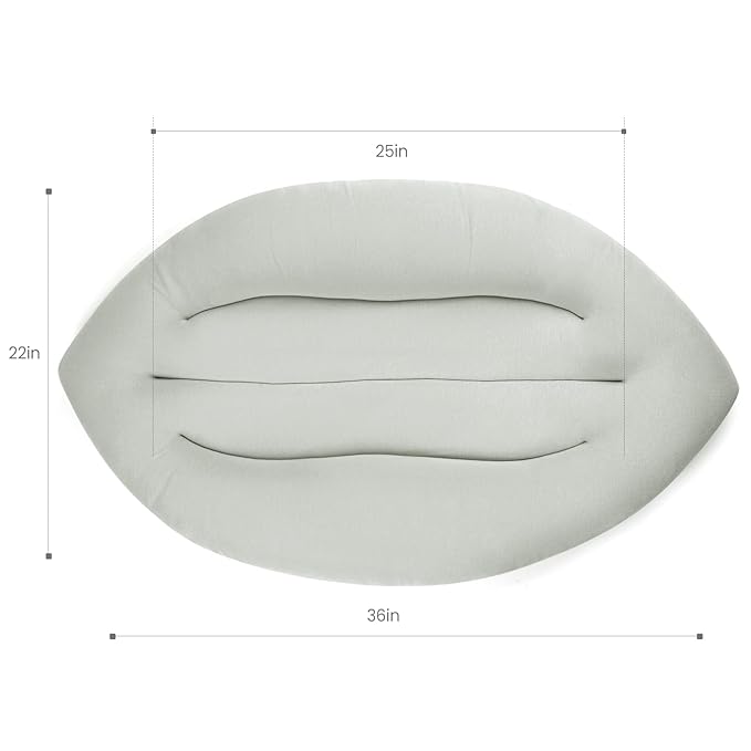 Baby Lounger for Newborn: Skin-Friendly & Breathable for 0-12 Months Infant Tummy Time Playtime & Diaper Changes - Portable & Lightweight Cushion for New Parents (Sage)
