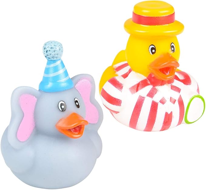 Rhode Island Novelty 2 Inch Carnival Rubber Ducks, One Dozen